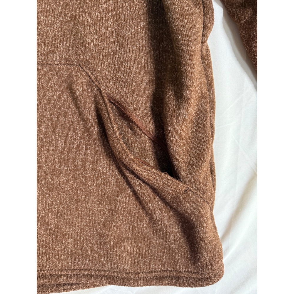 Carhartt Mens 2XL Relaxed Fit Quarter Zip Sherpa Lined Fleece Pullover Brown - Picture 3 of 9